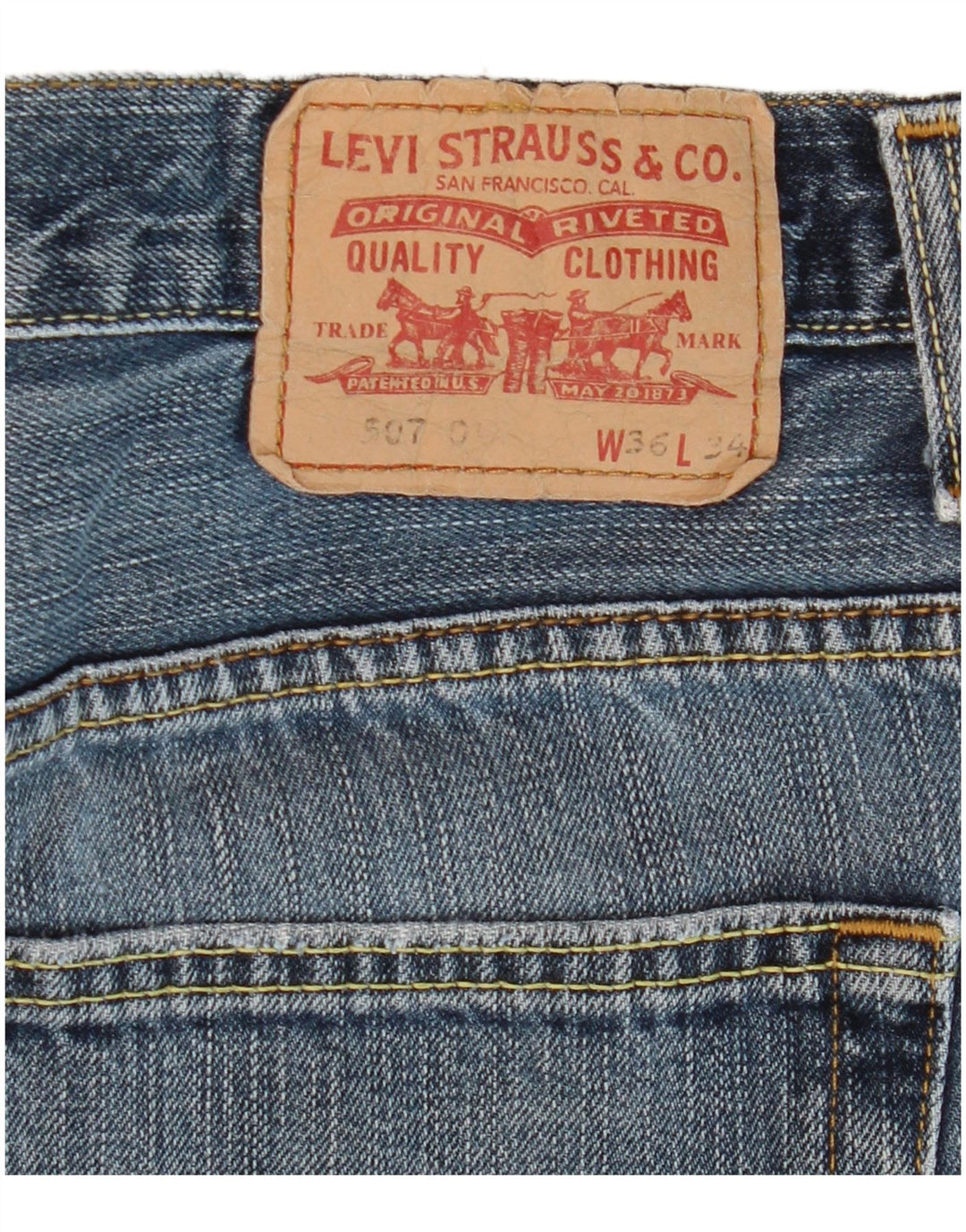 Levi's Mens 507 Straight Jeans W36 L28 Blue