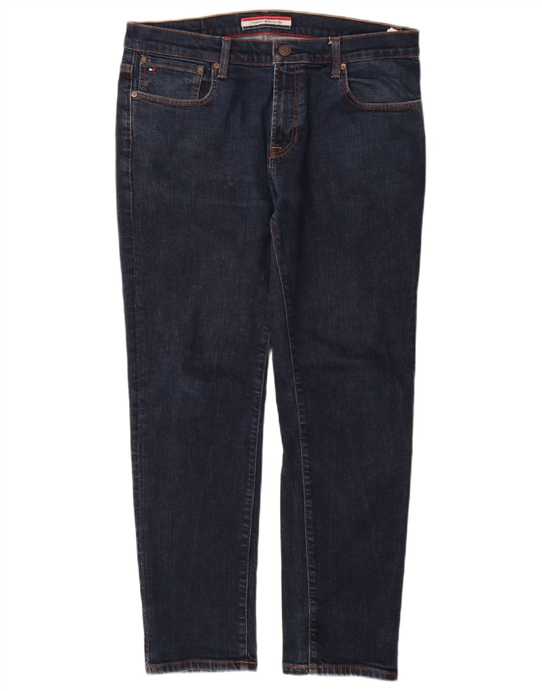 TOMMY HILFIGER Mens Slim Jeans W34 L30 Navy Blue Cotton