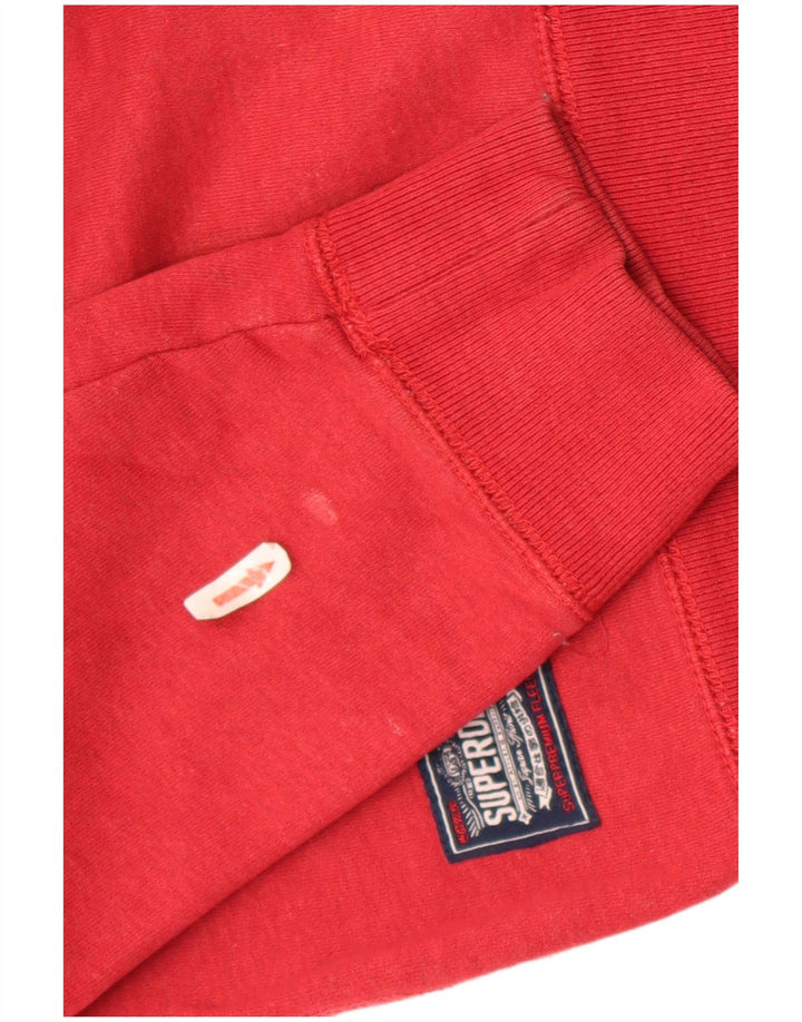 Superdry Mens Graphic Sweatshirt Jumper Large Red Cotton