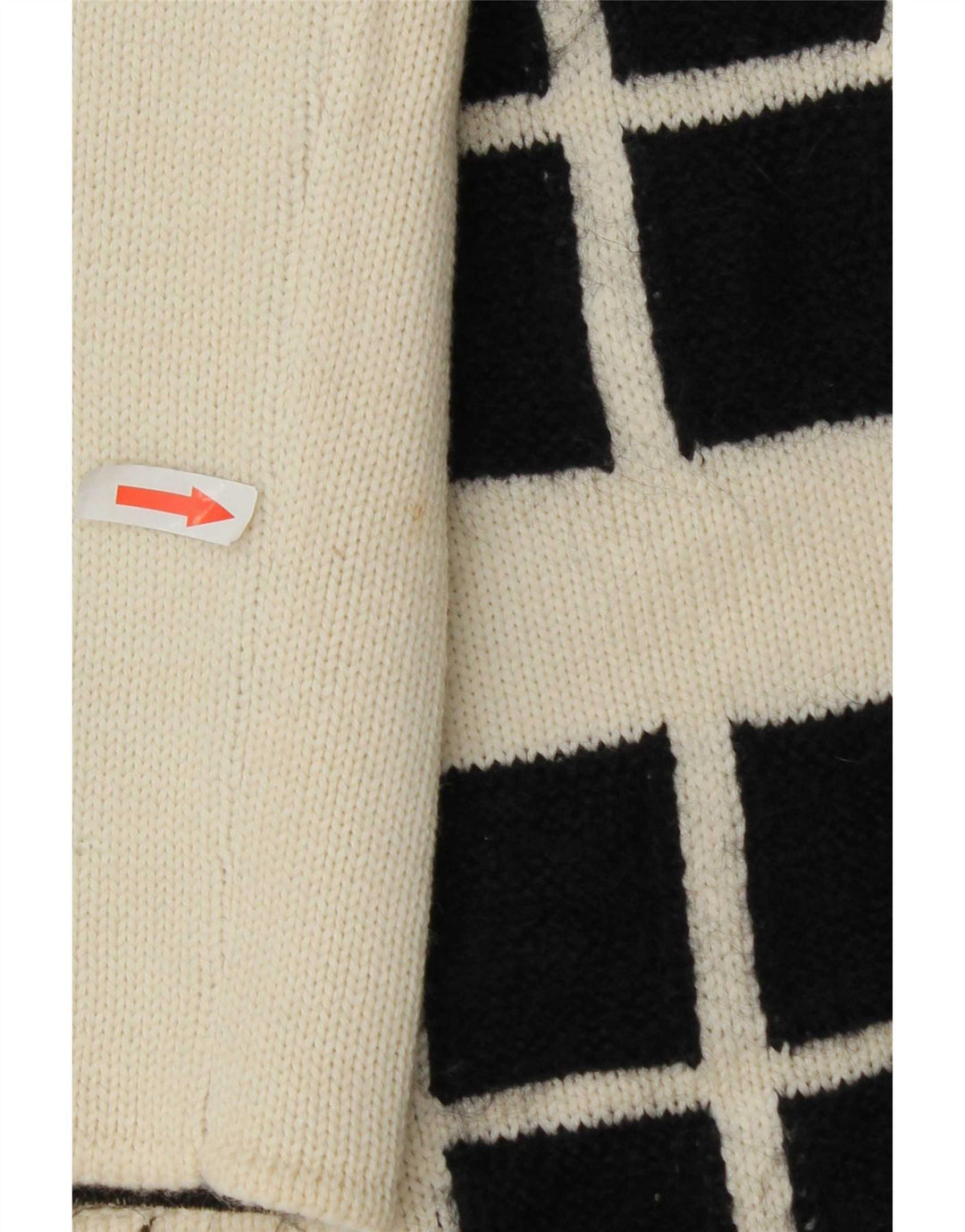 Seventy Womens Crop Open Cardigan Sweater IT 42 Medium Off White Geometric