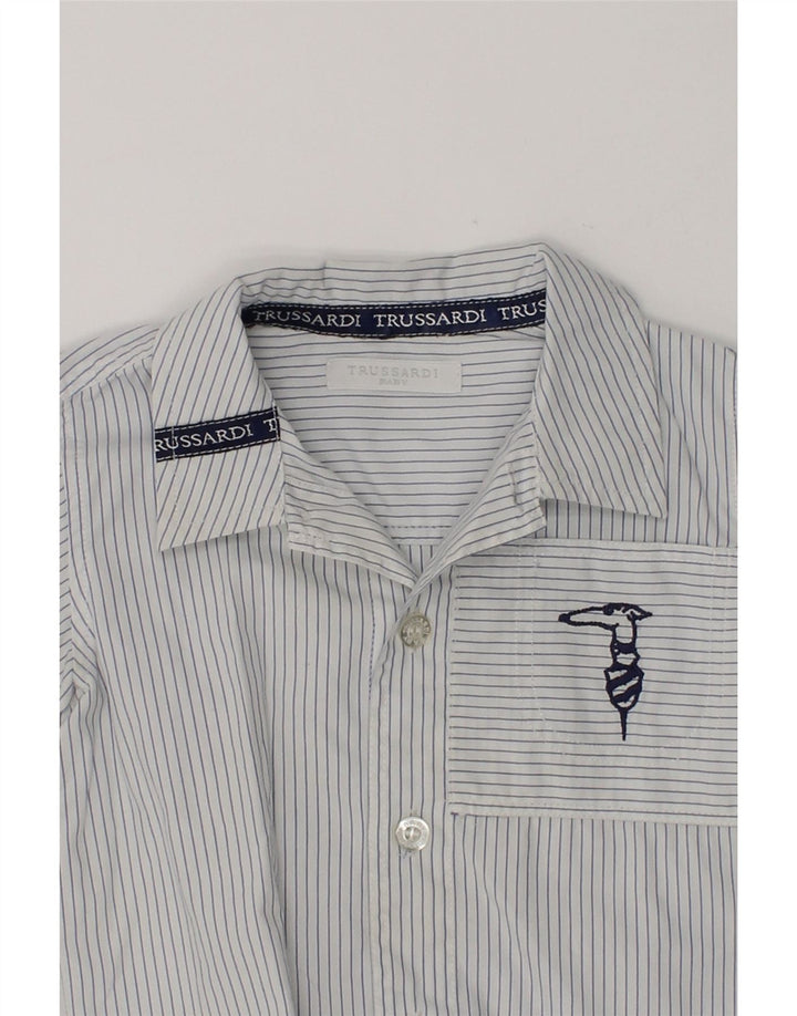 TRUSSARDI BABY Baby Boys Graphic Short Sleeve Shirt 6-9 Months Grey | Vintage Trussardi Baby | Thrift | Second-Hand Trussardi Baby | Used Clothing | Messina Hembry 