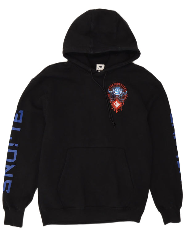 Nike Mens England Graphic Loose Fit Hoodie Jumper Small Black Cotton