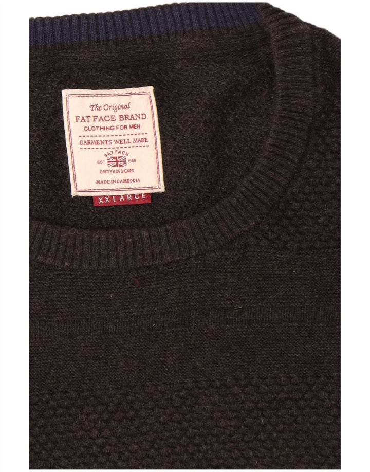 Fat Face Mens Crew Neck Jumper Sweater 2XL Grey Cotton