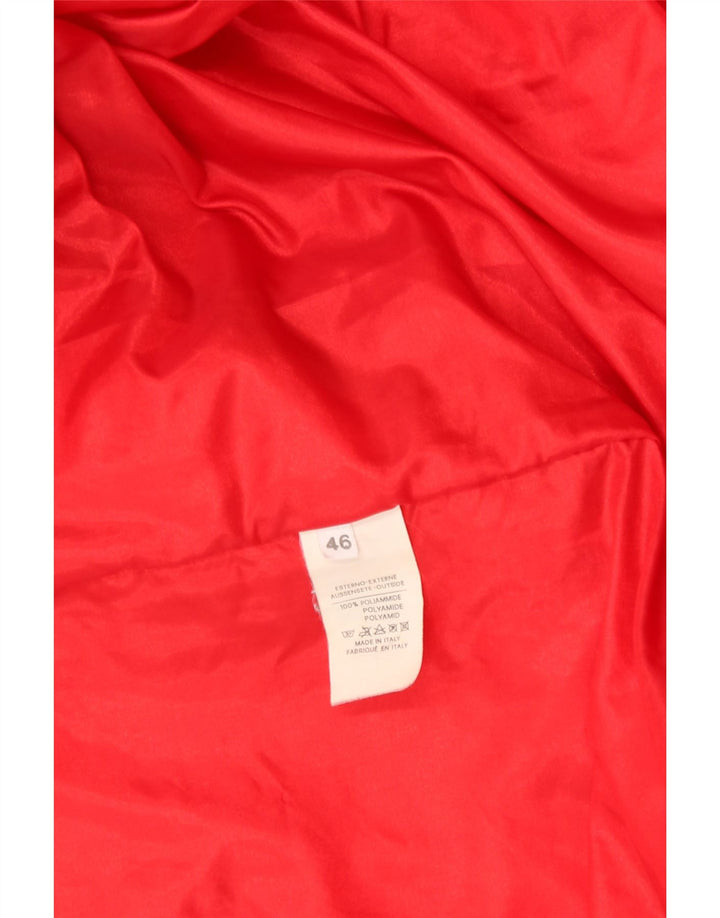 VINTAGE Mens Hooded Windbreaker Jacket IT 46 Large Red Colourblock