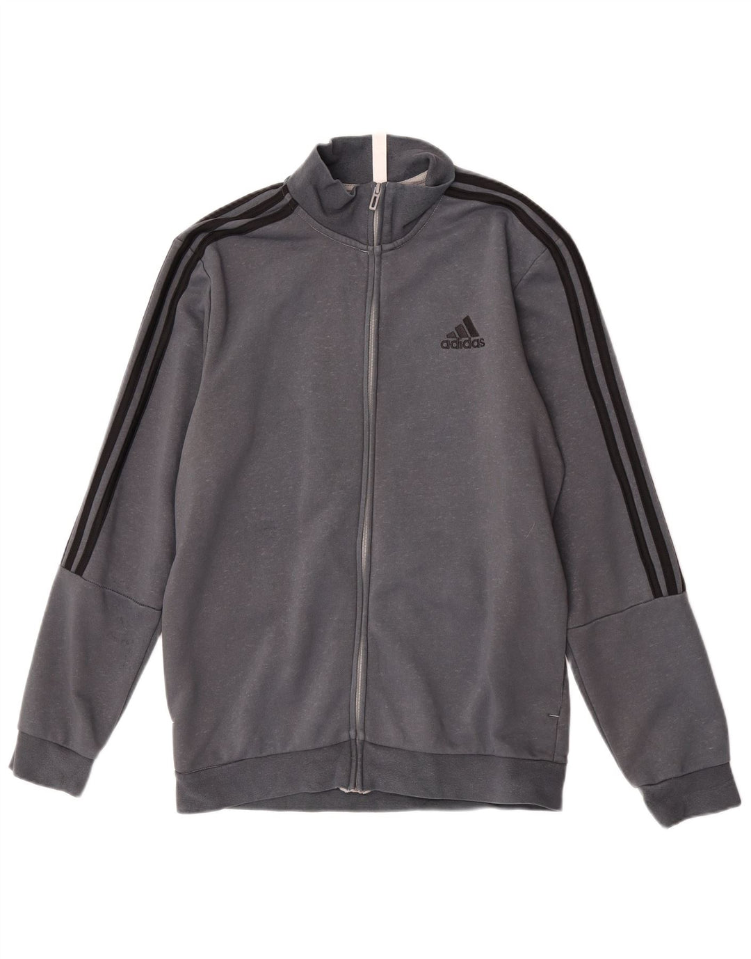 Adidas Mens Tracksuit Top Jacket UK 40/42 Medium Grey Cotton