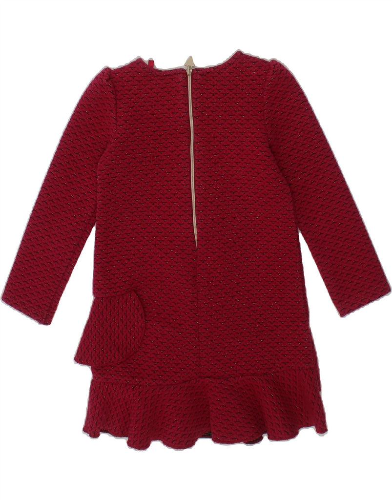 GUESS Baby Girls Long Sleeve Tiered Dress 18-24 Months Red Check Polyester Vintage Guess and Second-Hand Guess from Messina Hembry 