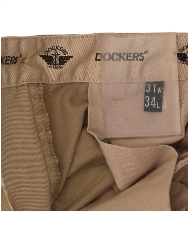 Dockers Mens Pegged Chino Trousers W31 L34 Beige