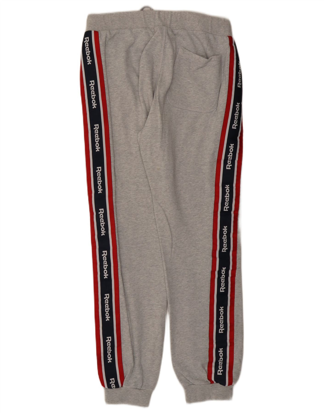 Reebok Mens Graphic Tracksuit Trousers Joggers Medium Grey Colourblock