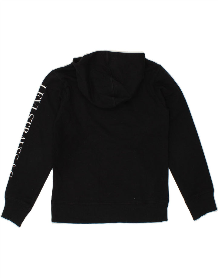 LEVI'S Boys Graphic Hoodie Jumper 13-14 Years Black Cotton Vintage Levi's and Second-Hand Levi's from Messina Hembry 