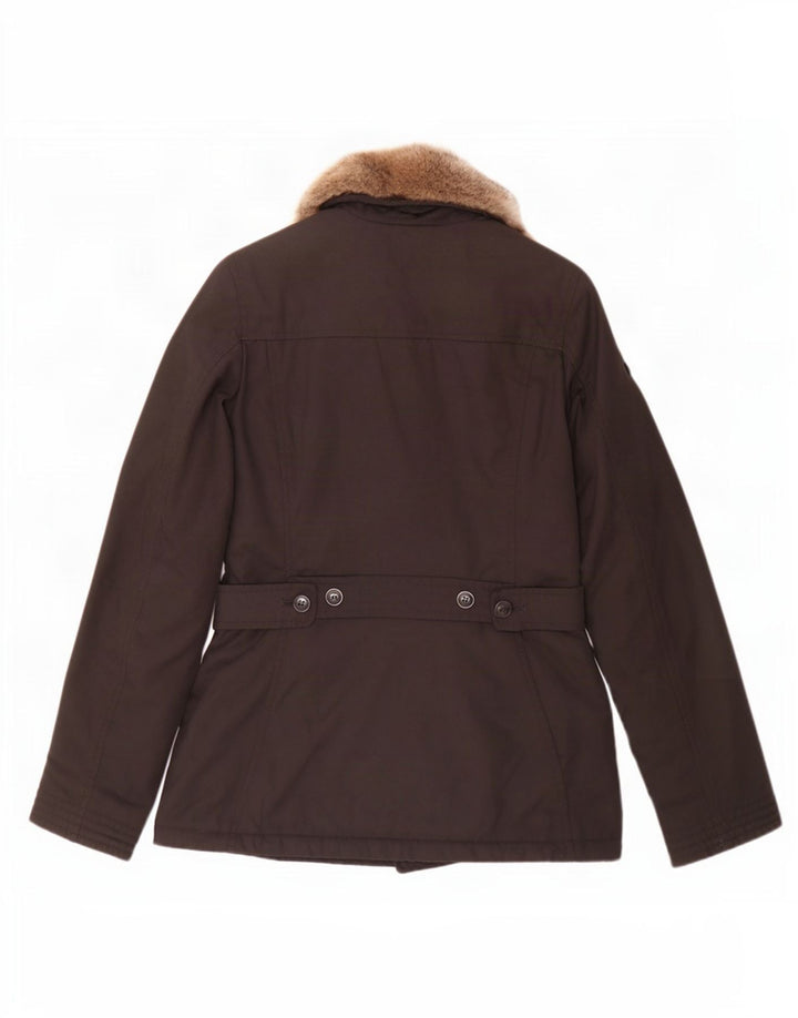 Woolrich Womens Parka Jacket UK 10 Small Black Nylon