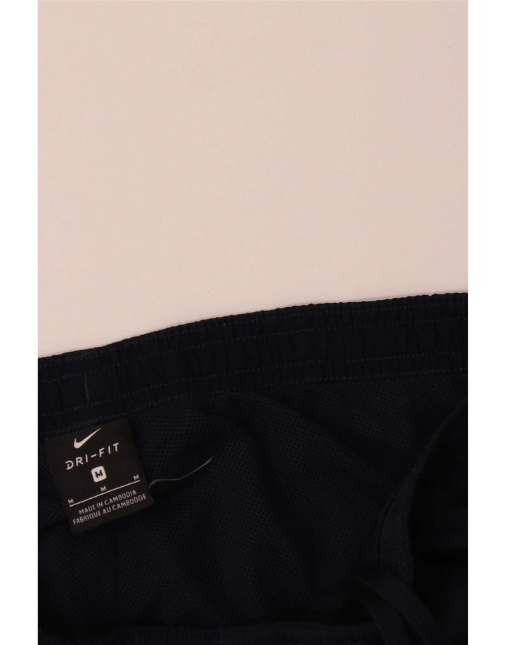 Nike Mens Dri Fit Tracksuit Trousers Medium Navy Blue Colourblock Polyester