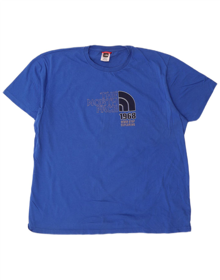 The North Face Mens Graphic T-Shirt Top 2XL Blue Cotton