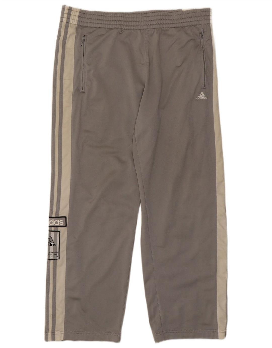 Adidas Mens Graphic Tracksuit Trousers XS Grey Polyester