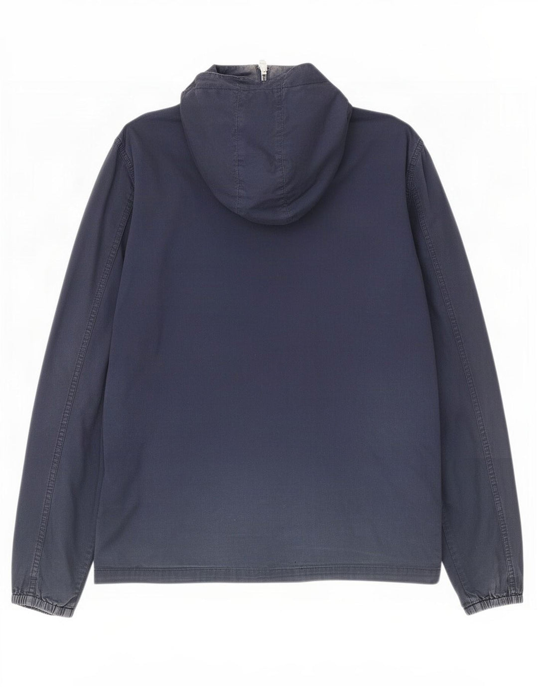 Pretty Green Mens Hooded Bomber Jacket UK 38 Medium Navy Blue Cotton
