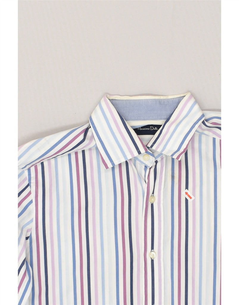 MASSIMO DUTTI Mens Shirt Medium Multicoloured Striped Cotton | Vintage Massimo Dutti | Thrift | Second-Hand Massimo Dutti | Used Clothing | Messina Hembry 