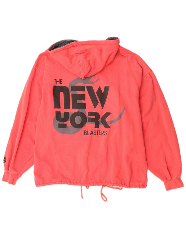 Uncle Sam Mens Graphic Zip Hoodie Sweater Medium Red Cotton