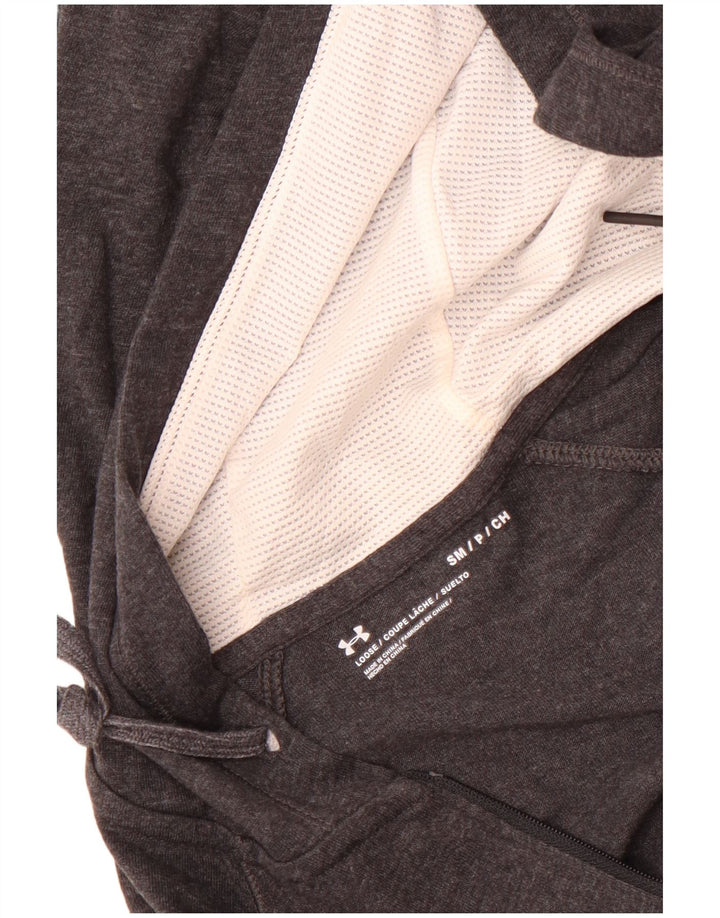 Under Armour Womens Zip Hoodie Sweater UK 10 Small Grey