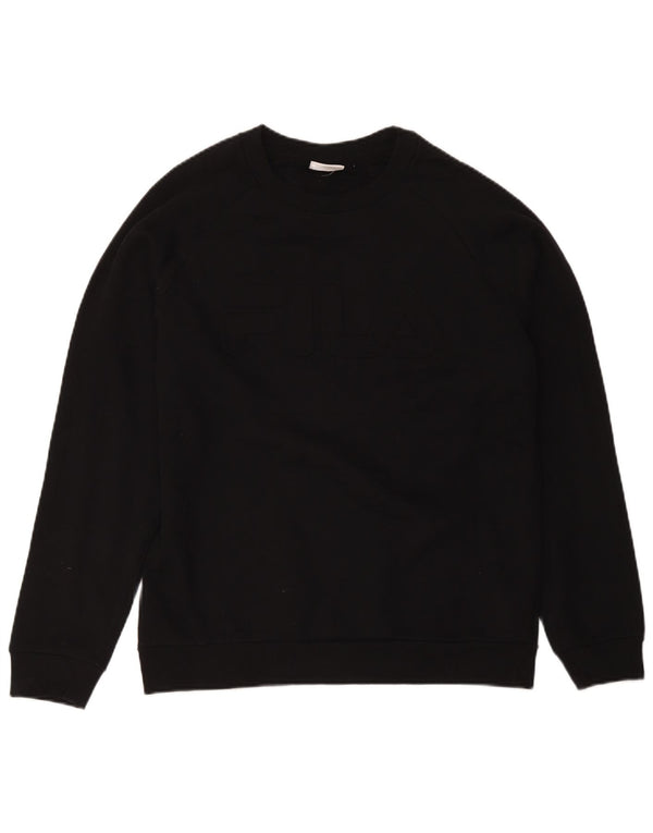 Fila Mens Regular Fit Sweatshirt Jumper Medium Black Cotton
