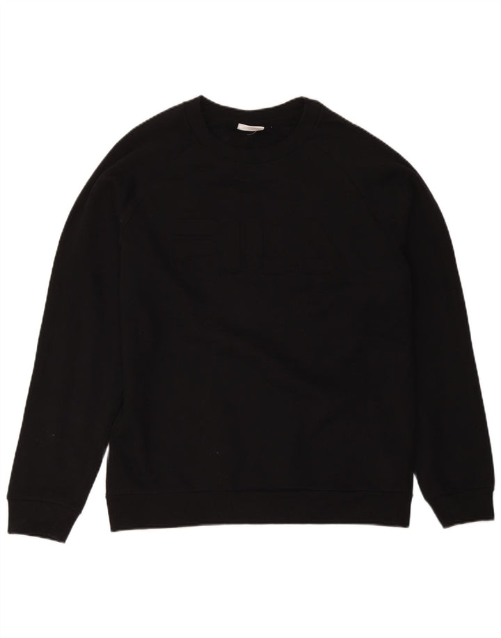 Fila Mens Regular Fit Sweatshirt Jumper Medium Black Cotton