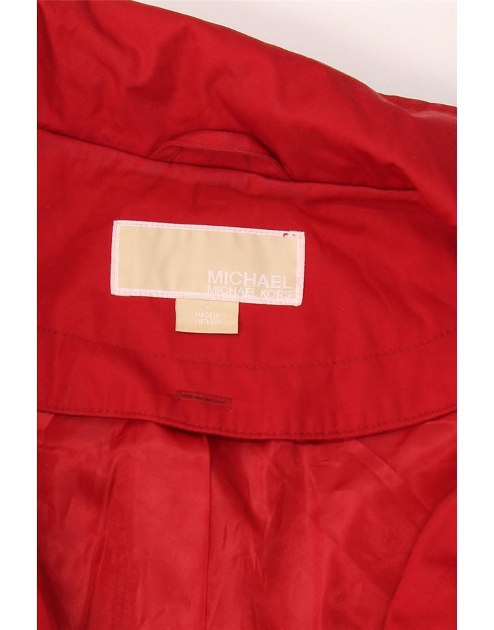 MICHAEL KORS Womens Trench Coat UK 16 Large Red Cotton Vintage Michael Kors and Second-Hand Michael Kors from Messina Hembry 