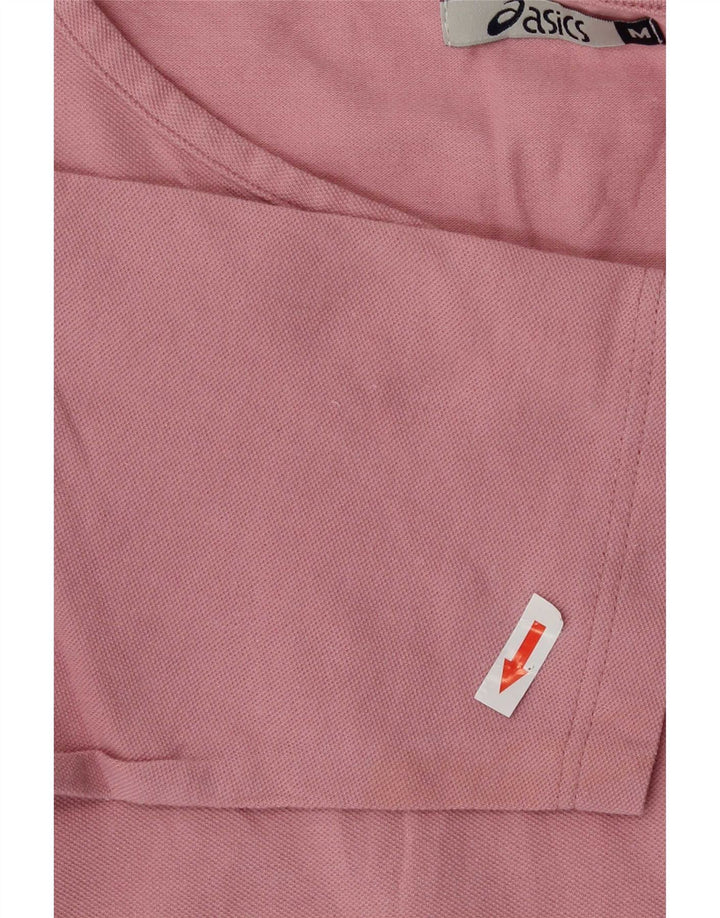 Asics Womens Top 3/4 Sleeve UK 12 Medium Pink Cotton
