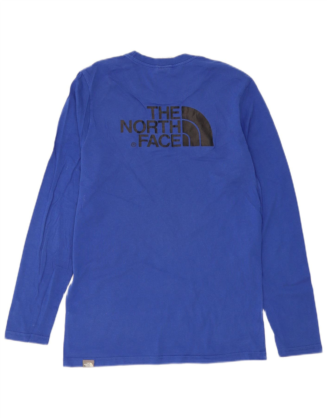 THE NORTH FACE Mens Graphic Top Long Sleeve Small Blue Cotton