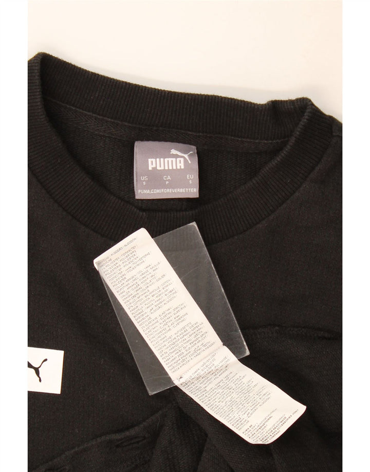 Puma Mens Graphic Sweatshirt Jumper Small Black Cotton
