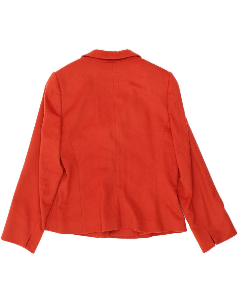 MINUET Womens Crop 1 Button Blazer Jacket UK 10 Smal  Red Wool Vintage Minuet and Second-Hand Minuet from Messina Hembry 