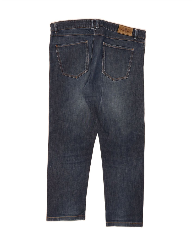 MASSIMO DUTTI Mens Straight Jeans EU 48 XL W38 L28 Navy Blue Vintage Massimo Dutti and Second-Hand Massimo Dutti from Messina Hembry 
