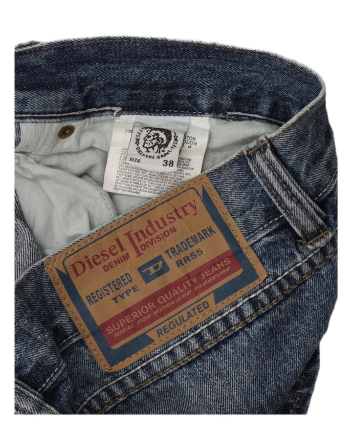Diesel Mens Distressed Denim Shorts W38 XL Blue Cotton