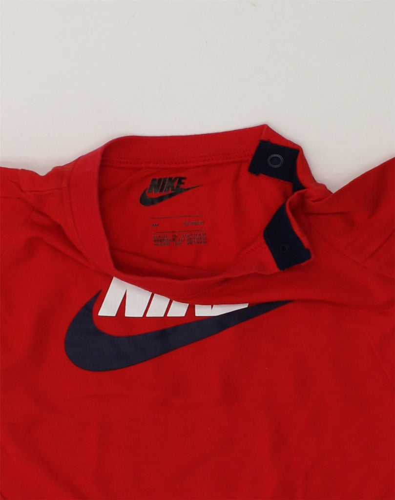 NIKE Baby Boys Graphic T-Shirt Top 3-6 Months Red Cotton | Vintage Nike | Thrift | Second-Hand Nike | Used Clothing | Messina Hembry 