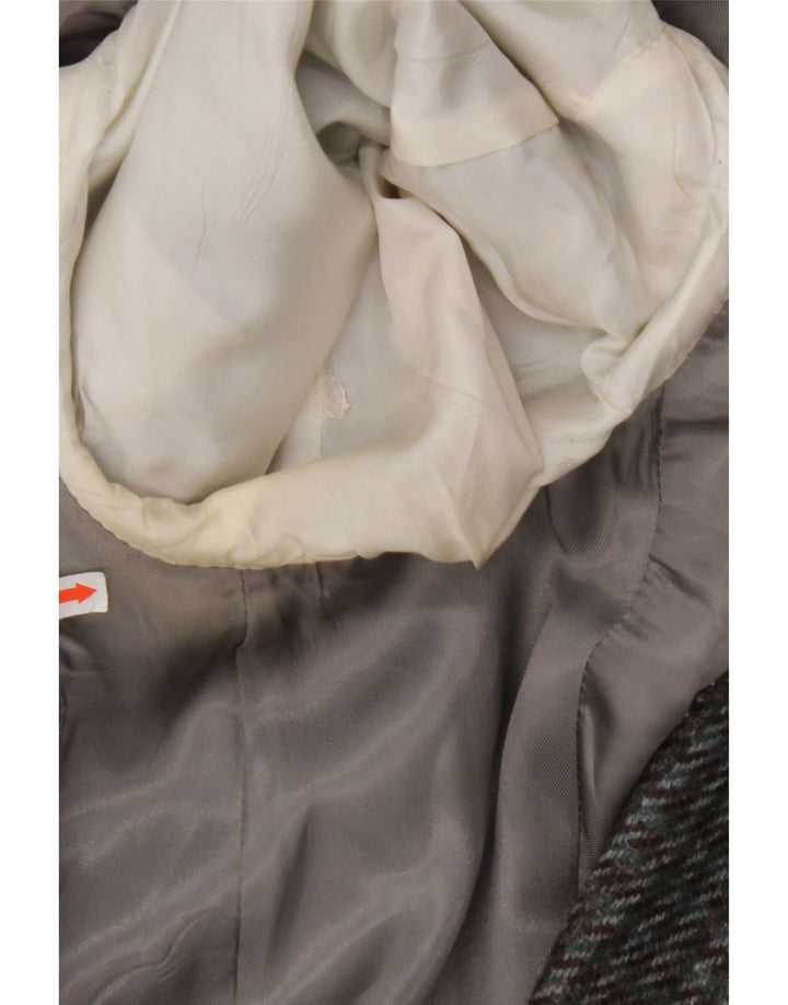 VINTAGE Mens 2 Button Blazer Jacket UK 38 Medium Grey Houndstooth