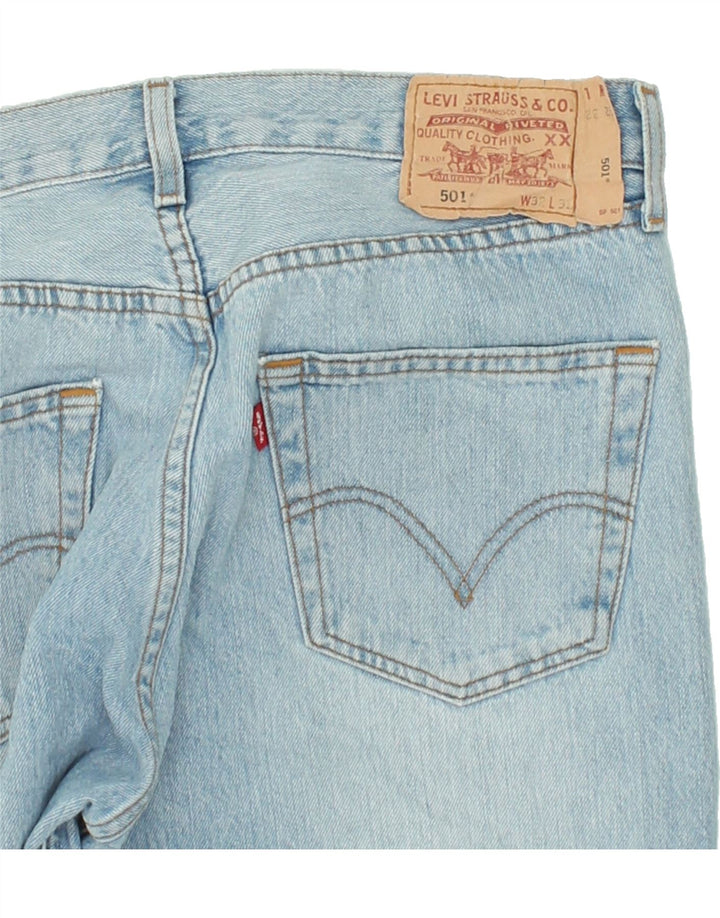 LEVI'S Mens 501 Straight Jeans W32 L32 Blue Cotton