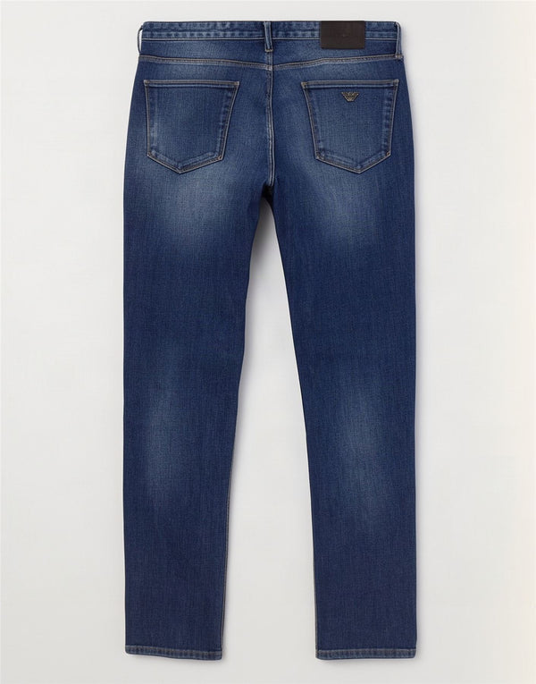 Emporio Armani Mens Slim Jeans W32 L33 Blue Cotton