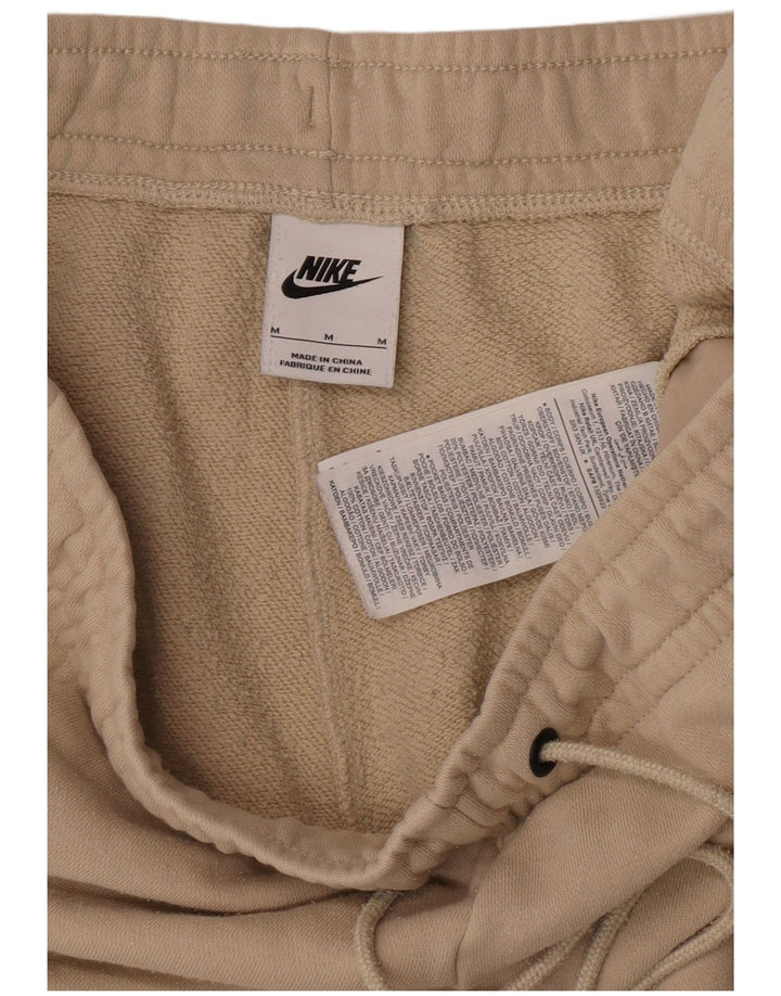 Nike Womens Tracksuit Trousers Joggers UK 12 Medium  Beige Cotton