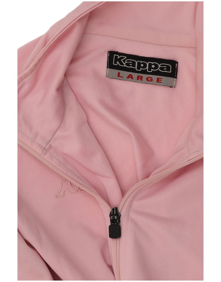 KAPPA Womens Tracksuit Top Jacket UK 14 Large Pink