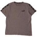 Puma Mens Graphic T-Shirt Top Large Grey Colourblock Cotton