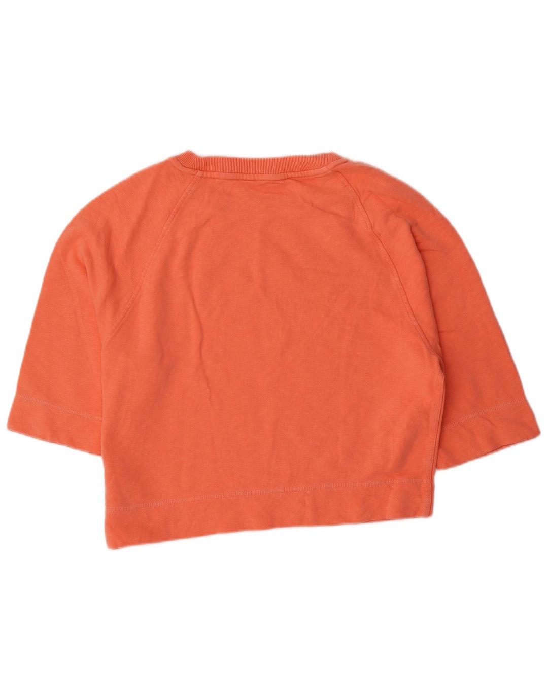 Tommy Hilfiger Womens 3/4 Sleeve Sweatshirt Jumper UK 14 Medium Orange