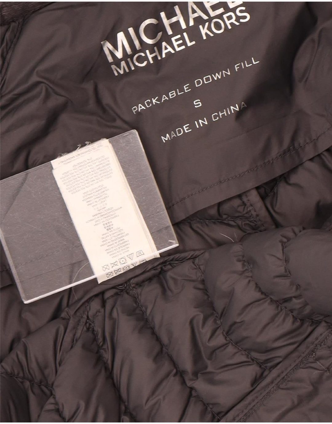Michael Kors Womens Padded Jacket UK 10 Small Grey Nylon