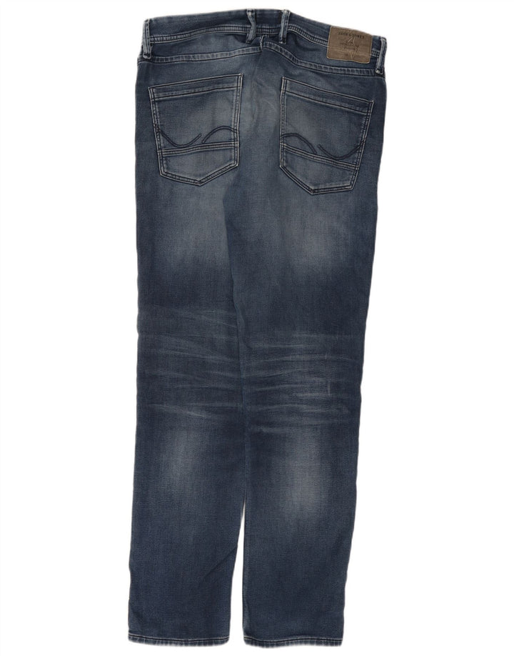 Jack & Jones Mens Slim Jeans W34 L34 Blue Cotton