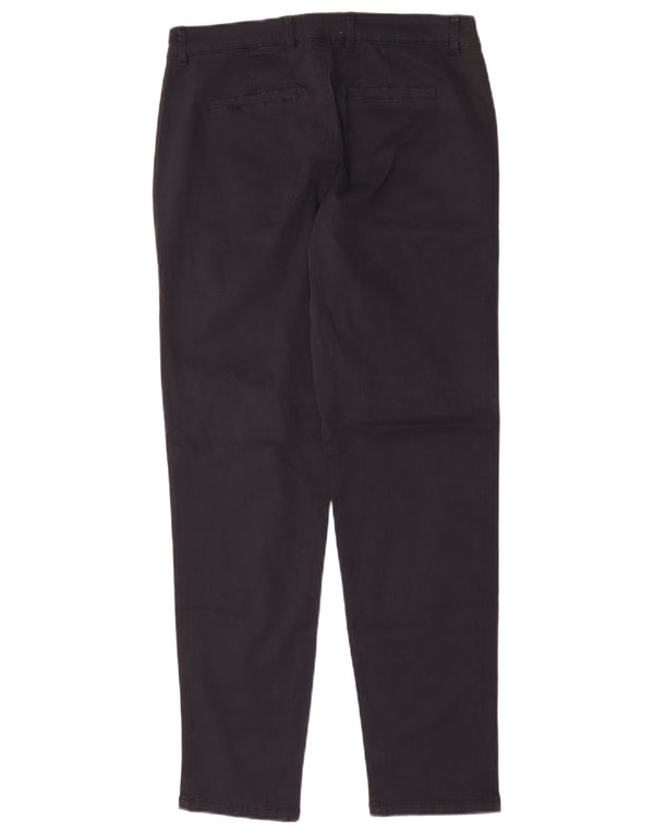 Naf Naf Womens Slim Chino Trousers EU 38 Medium W30 L28 Navy Blue Cotton