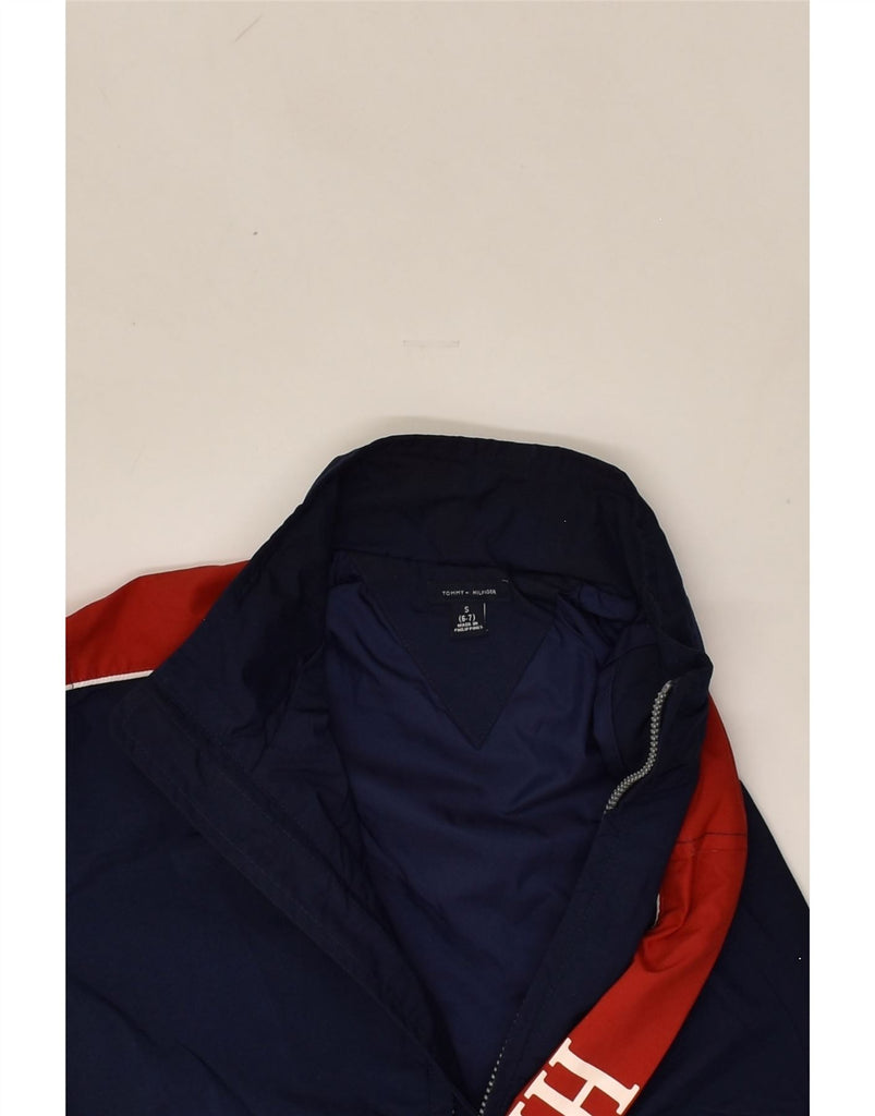 TOMMY HILFIGER Boys Tracksuit Top Jacket 6-7 Years Small  Navy Blue | Vintage Tommy Hilfiger | Thrift | Second-Hand Tommy Hilfiger | Used Clothing | Messina Hembry 