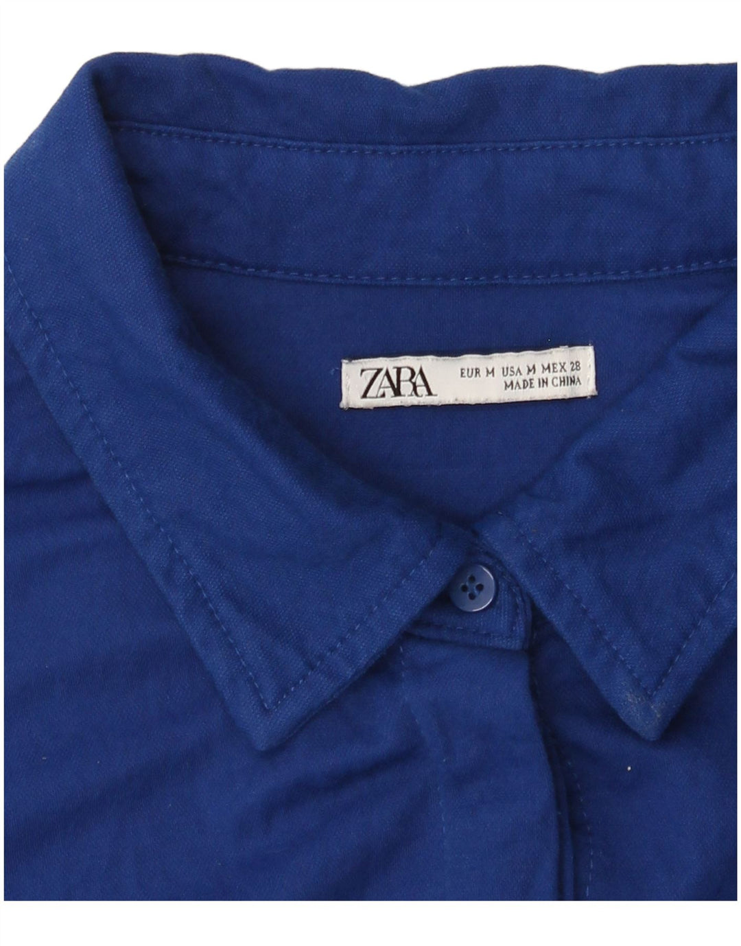Zara Womens Shirt Dress UK 14 Medium Blue