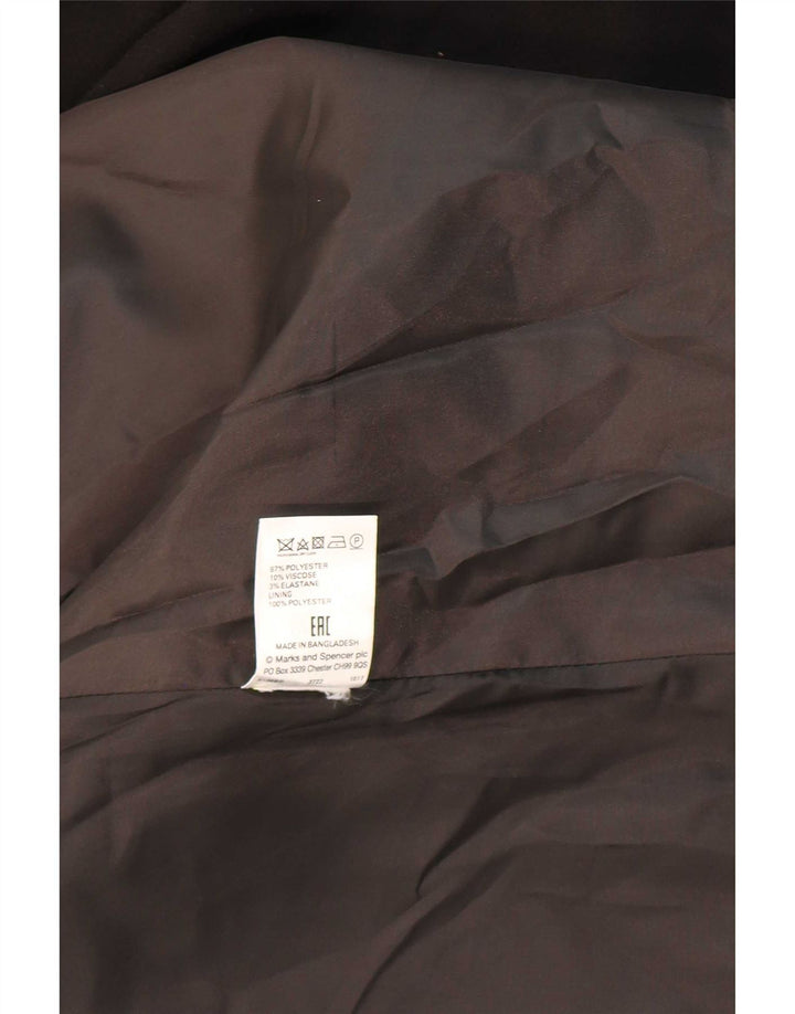 Marks & Spencer Womens Overcoat UK 10 Small Black Polyester