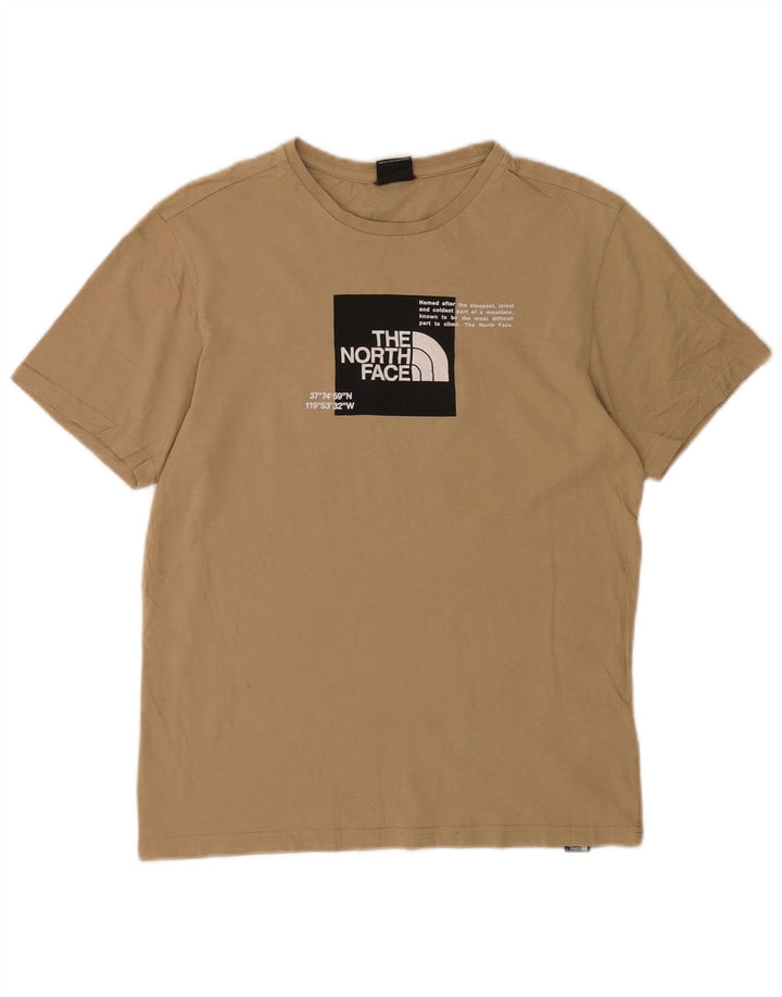 The North Face Mens Graphic T-Shirt Top Small Brown Cotton