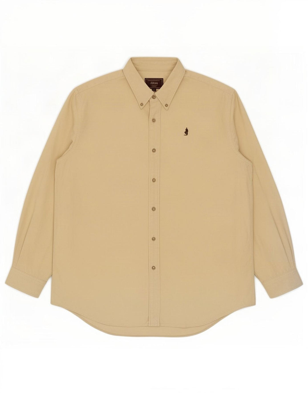 Marlboro Classics Mens Shirt 2XL Beige Cotton