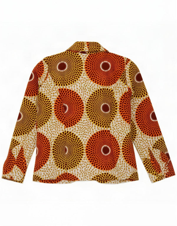 Vintage Womens Open Blazer Jacket UK 8 Small Multicoloured Geometric