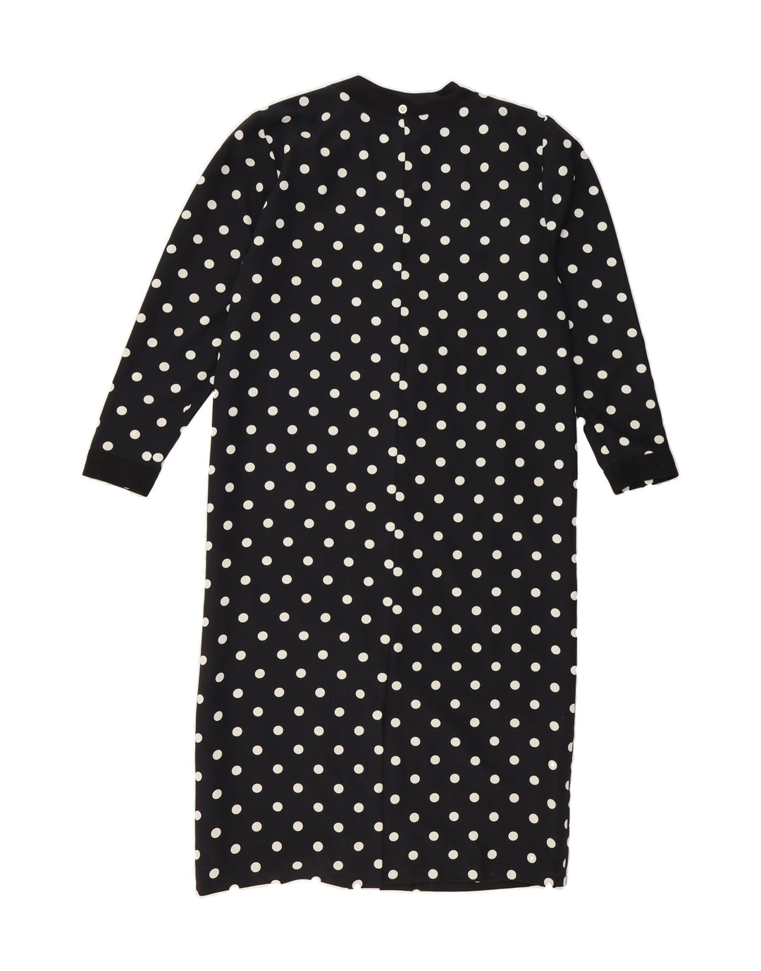 JEAN CLAIRE Womens Longline Blazer Jacket EU 40 Medium Navy Blue Polka Dot Vintage Jean Claire and Second-Hand Jean Claire from Messina Hembry 