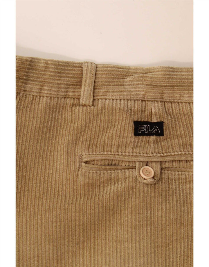 Fila Mens Pegged Corduroy Trousers W34 L31 Beige