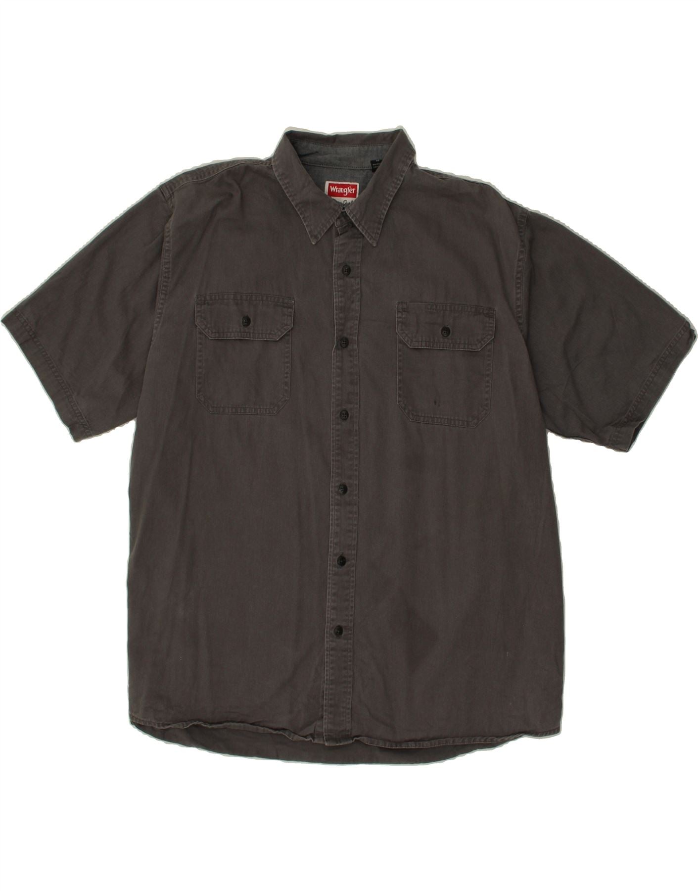 Wrangler dark gray store button down shirt